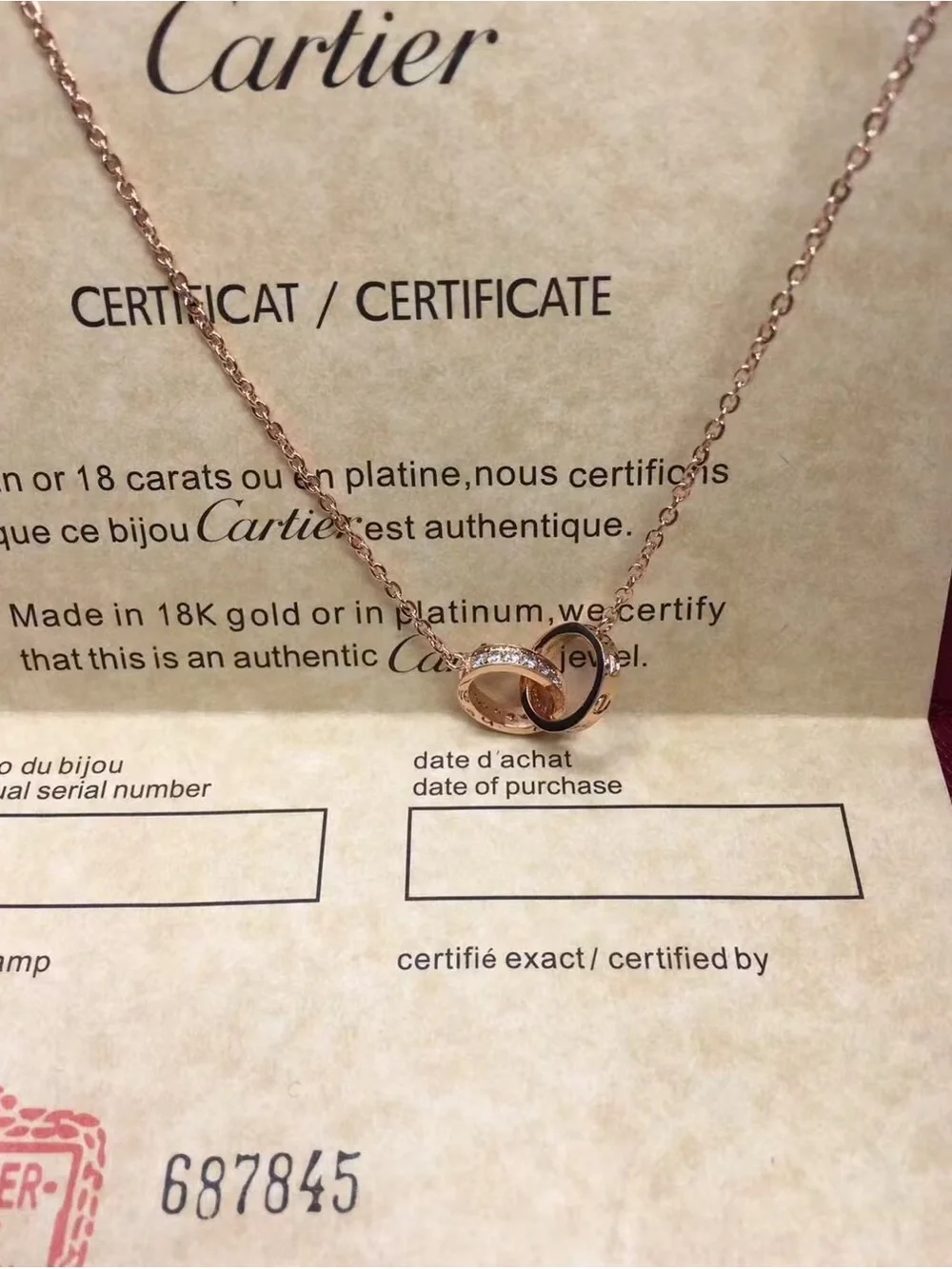 .Cartier . elegant necklace